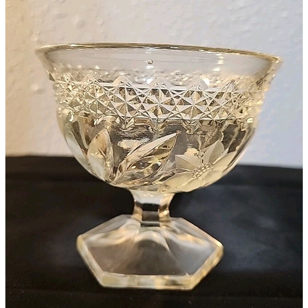 Rare EAPG McKee Glass Innovation Series Clear Small Goblet Glasses Ci. 1916